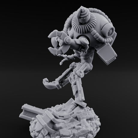 Hose Tangled Firing Cyborg D Miniature for Dungeons and Dragons, Pathfinder or other TTRPGs