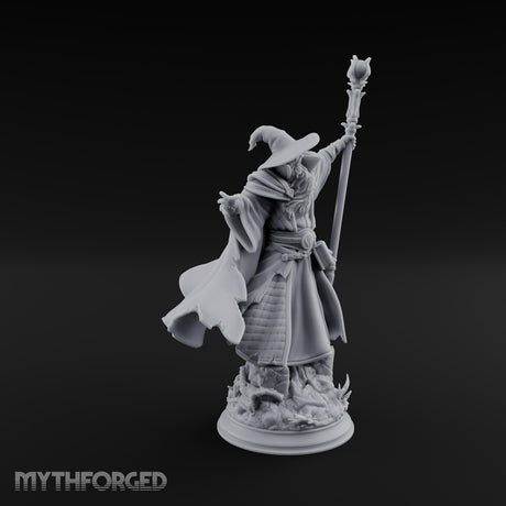 Weaving a Spell Human Wizard Miniature for Dungeons and Dragons, Pathfinder or other TTRPGs