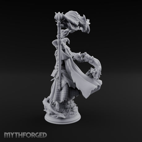 Weaving a Spell Human Wizard Miniature for Dungeons and Dragons, Pathfinder or other TTRPGs