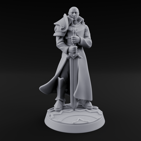 Sword Resting Human General Miniature for Dungeons and Dragons, Pathfinder or other TTRPGs
