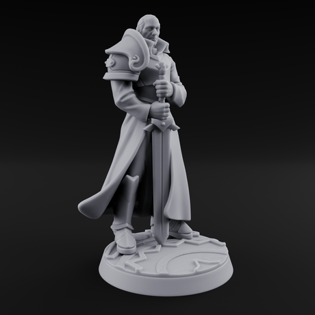 Sword Resting Human General Miniature for Dungeons and Dragons, Pathfinder or other TTRPGs