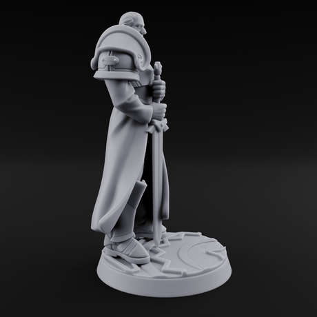 Sword Resting Human General Miniature for Dungeons and Dragons, Pathfinder or other TTRPGs