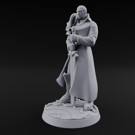 Sword Resting Human General Miniature for Dungeons and Dragons, Pathfinder or other TTRPGs
