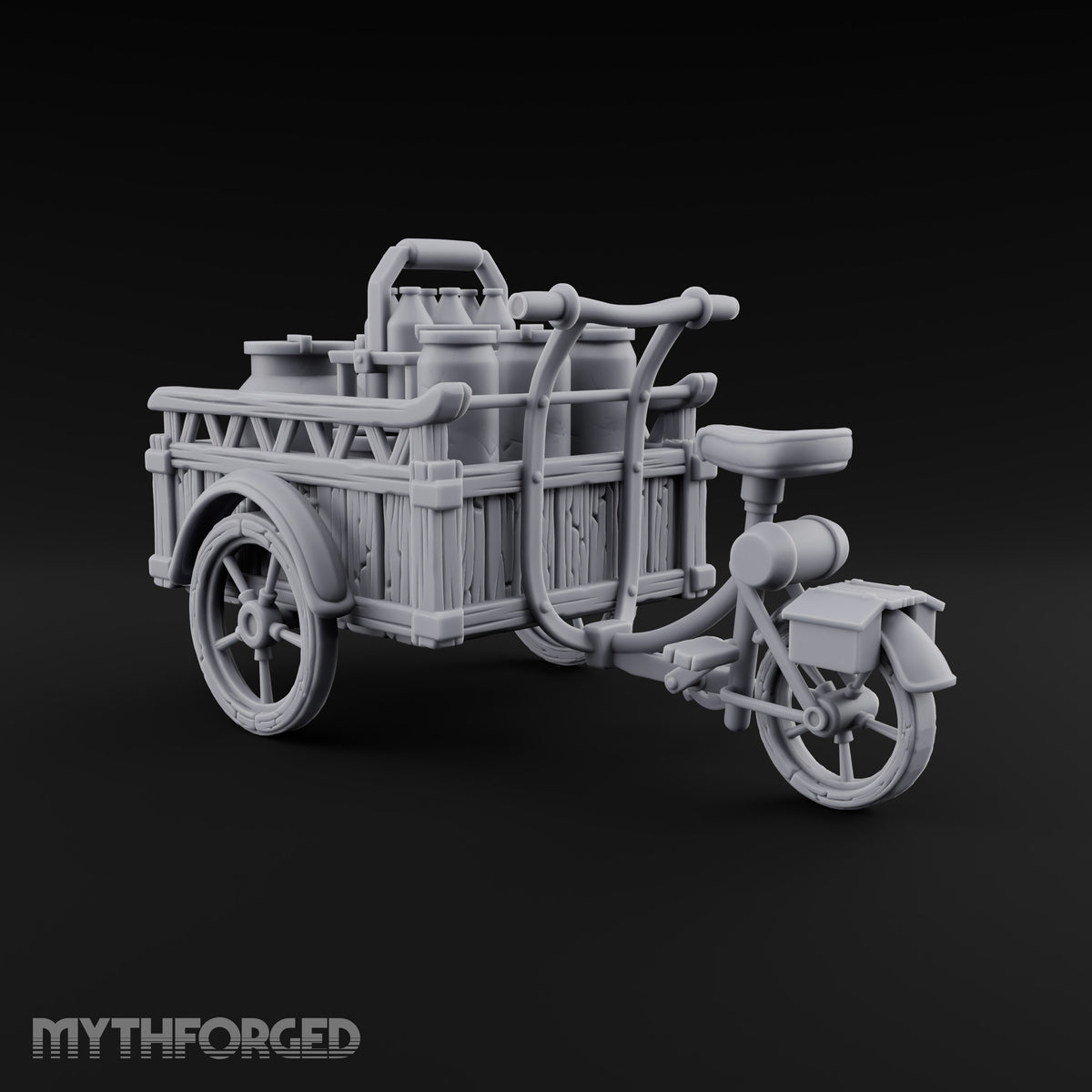 Curdle Not, Want Not Wooden Milkman Market Piece A