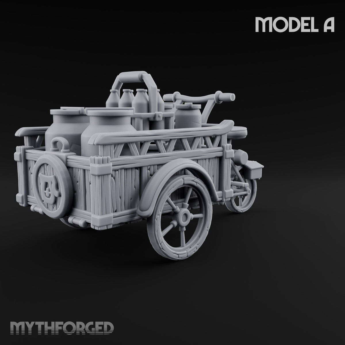 Curdle Not, Want Not Wooden Milkman Market Piece A