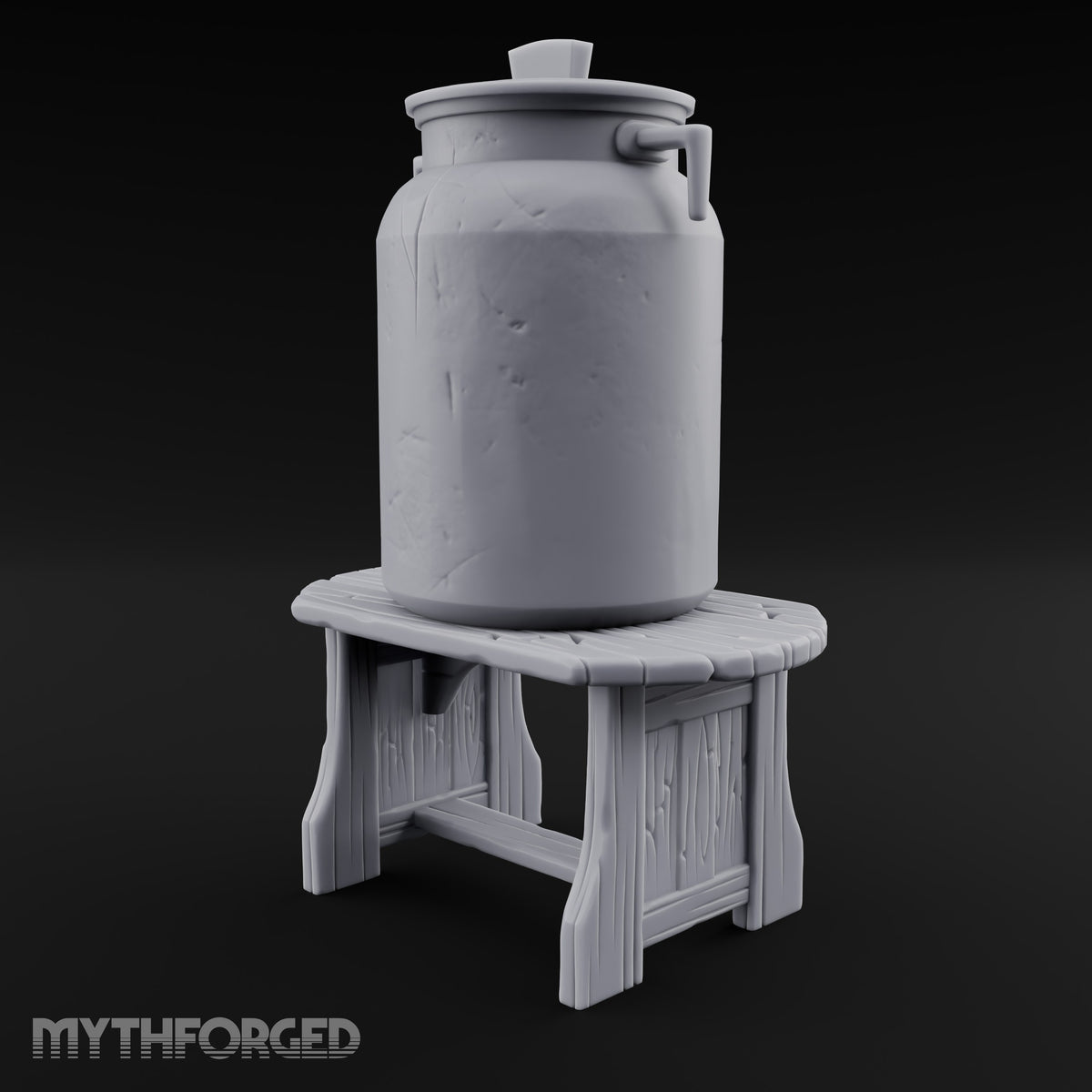 Curdle Not, Want Not Wooden Milkman Market Piece D
