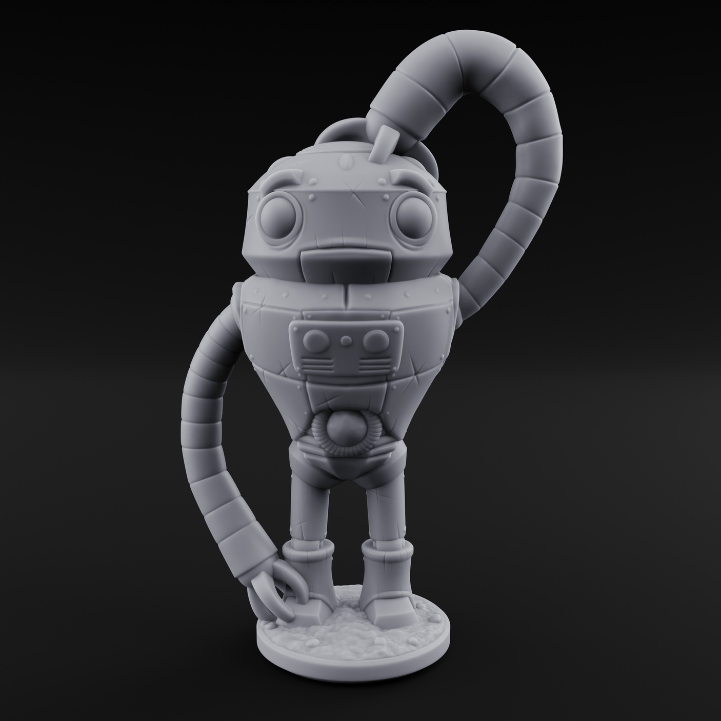 Lanky Armed Warforged Automaton A Miniature for Dungeons and Dragons, Pathfinder or other TTRPGs