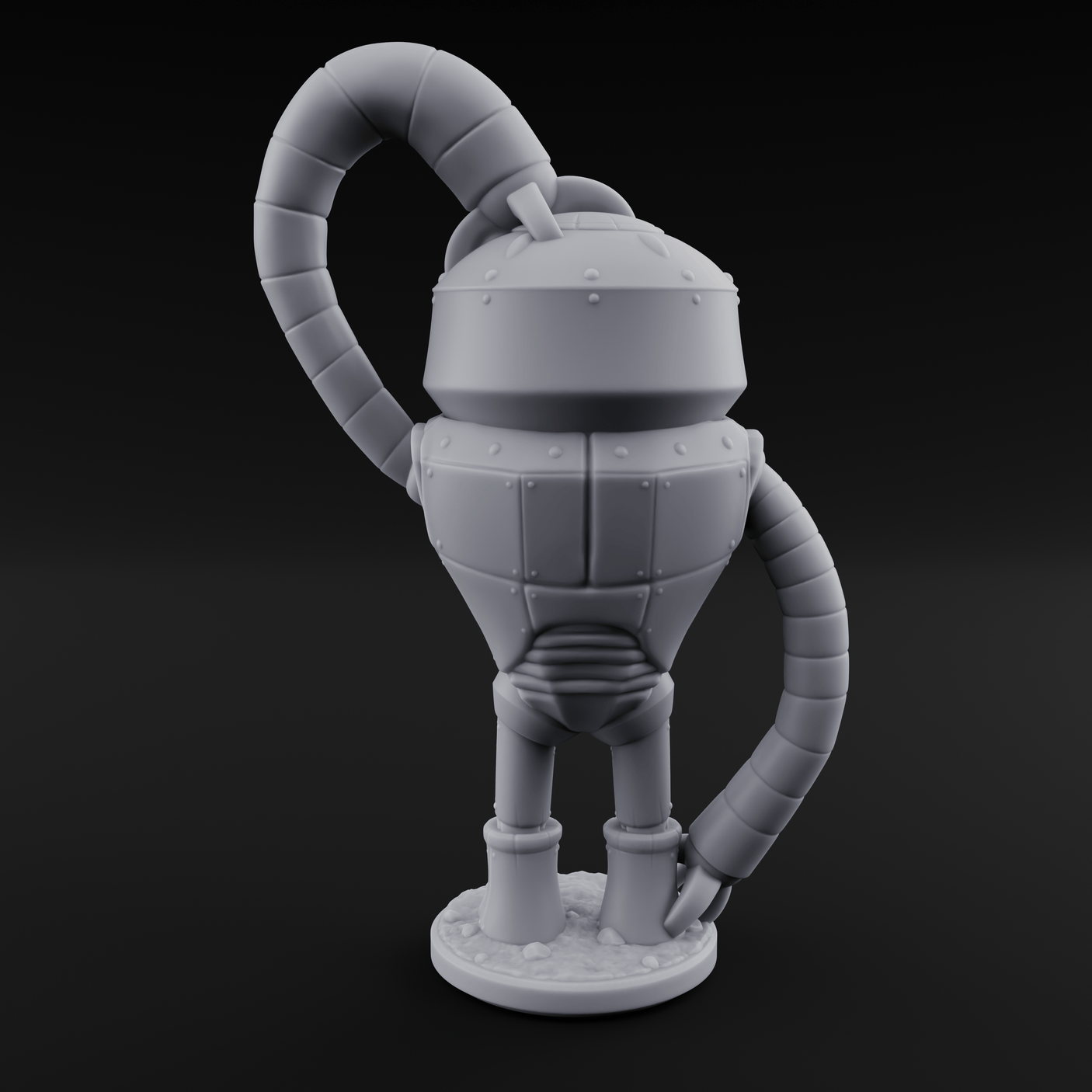 Lanky Armed Warforged Automaton A Miniature for Dungeons and Dragons, Pathfinder or other TTRPGs