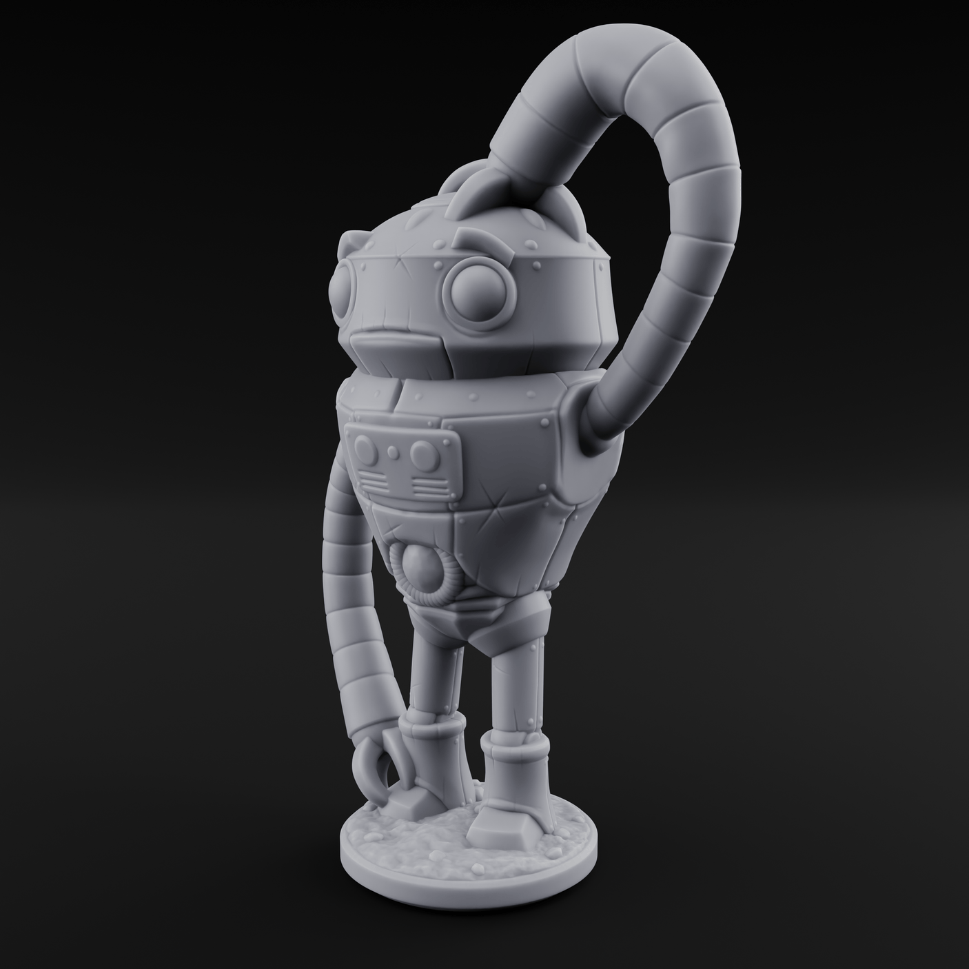 Lanky Armed Warforged Automaton A Miniature for Dungeons and Dragons, Pathfinder or other TTRPGs