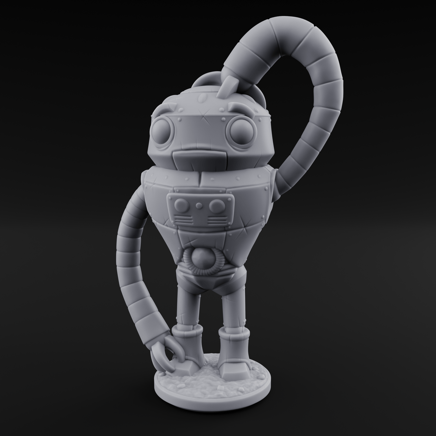 Lanky Armed Warforged Automaton A Miniature for Dungeons and Dragons, Pathfinder or other TTRPGs