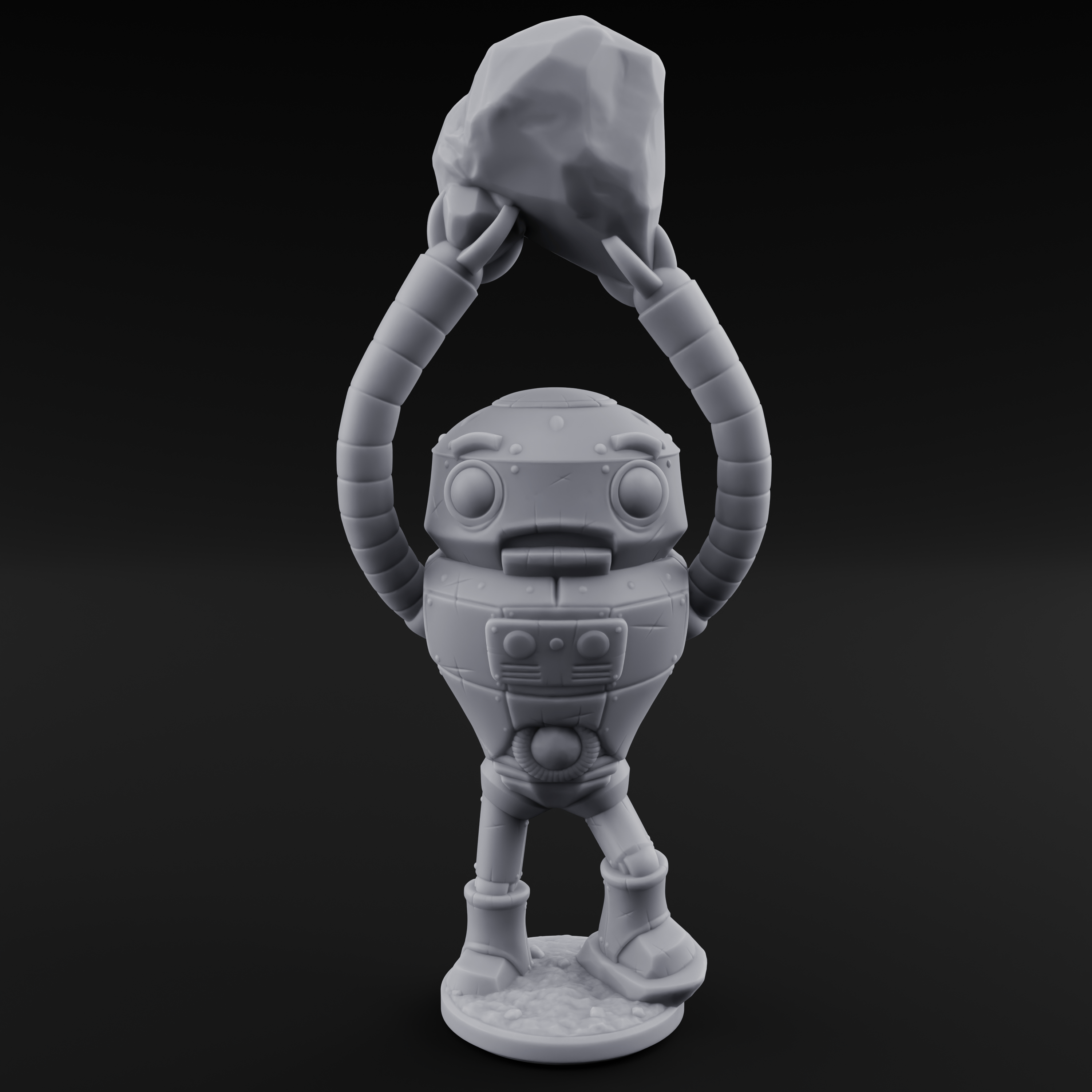 Lanky Armed Warforged Automaton B Miniature for Dungeons and Dragons, Pathfinder or other TTRPGs