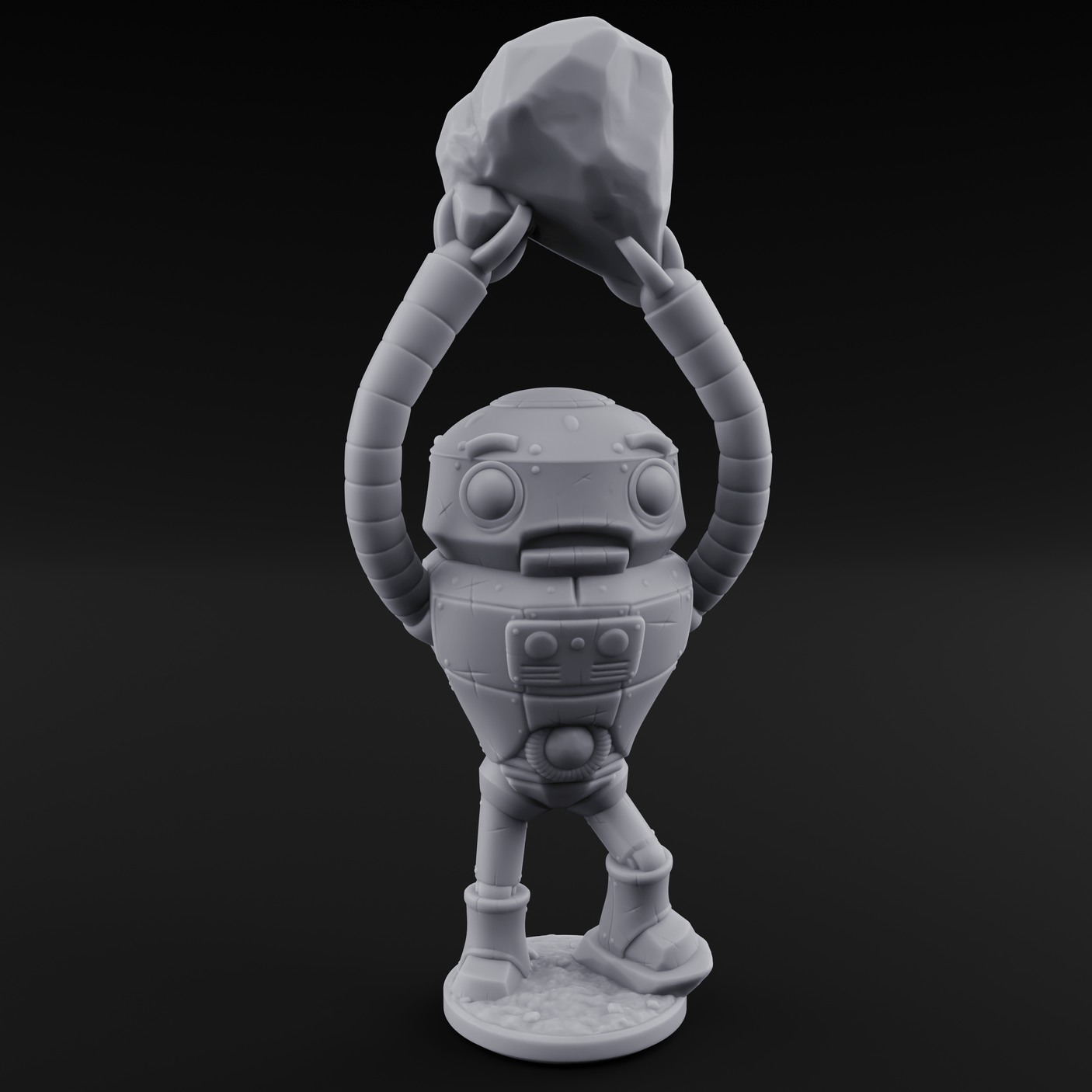 Lanky Armed Warforged Automaton B Miniature for Dungeons and Dragons, Pathfinder or other TTRPGs