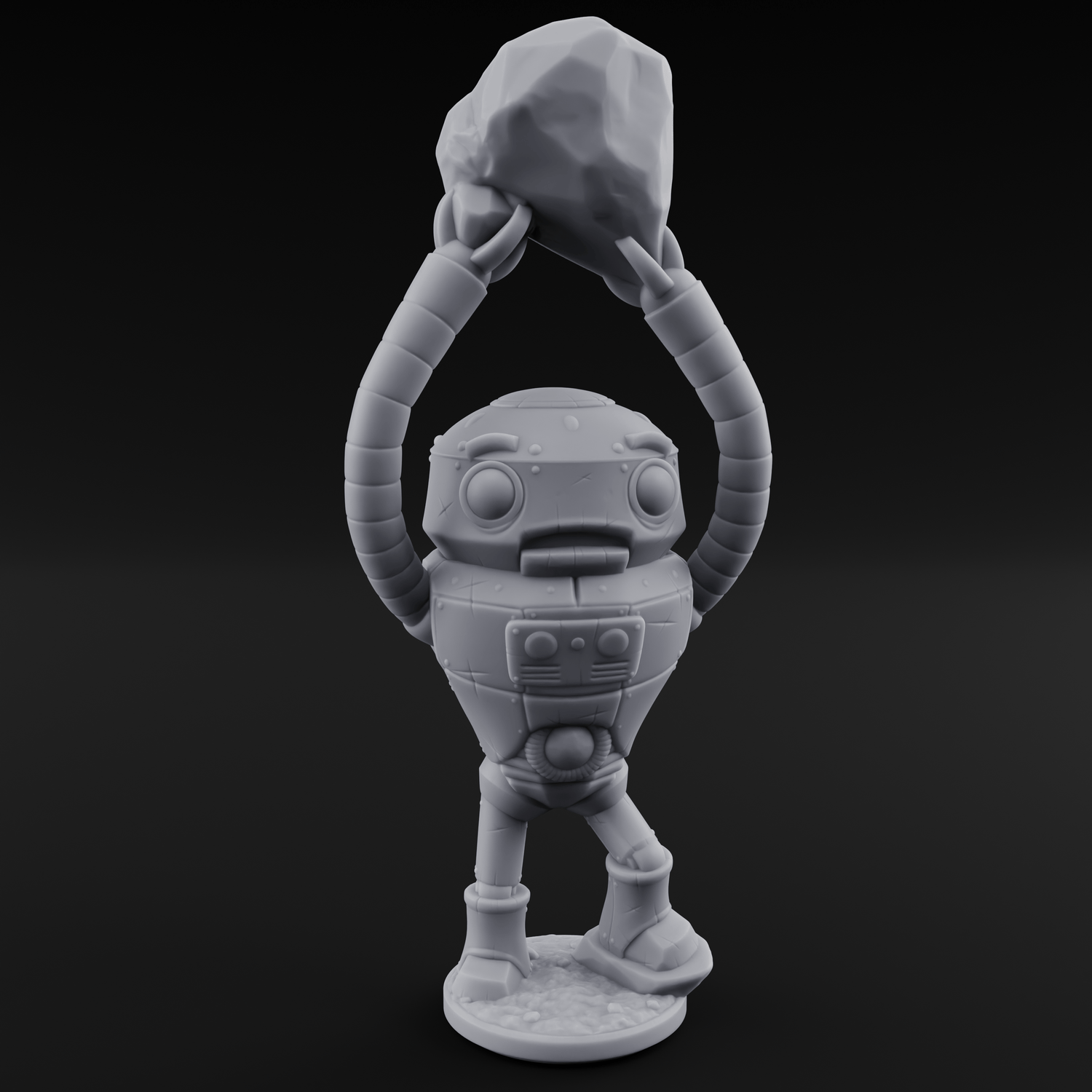 Lanky Armed Warforged Automaton B Miniature for Dungeons and Dragons, Pathfinder or other TTRPGs