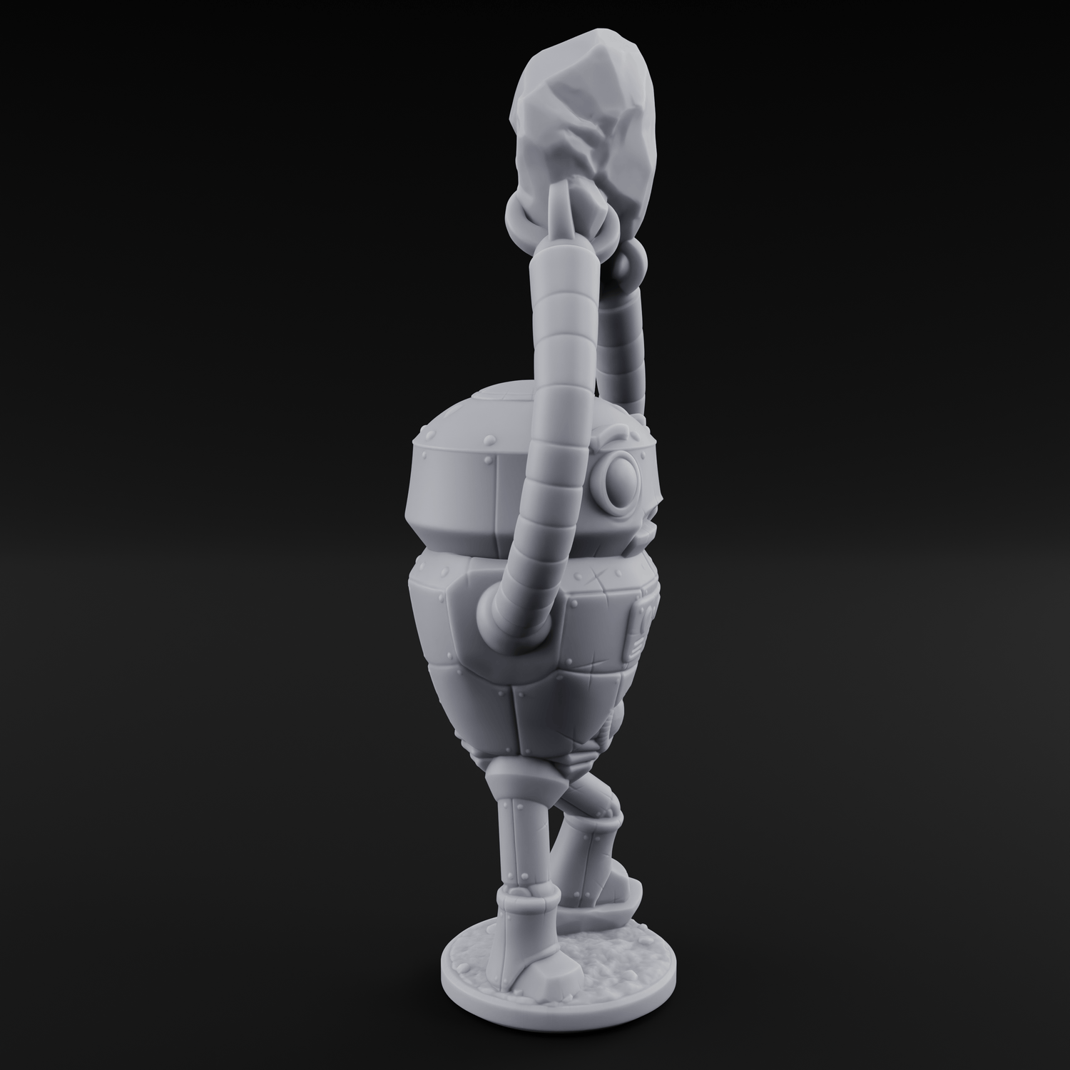 Lanky Armed Warforged Automaton B Miniature for Dungeons and Dragons, Pathfinder or other TTRPGs