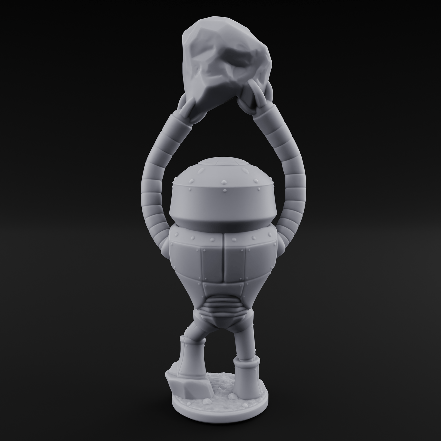 Lanky Armed Warforged Automaton B Miniature for Dungeons and Dragons, Pathfinder or other TTRPGs