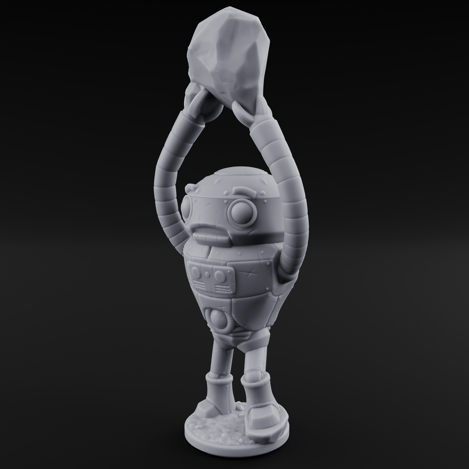 Lanky Armed Warforged Automaton B Miniature for Dungeons and Dragons, Pathfinder or other TTRPGs