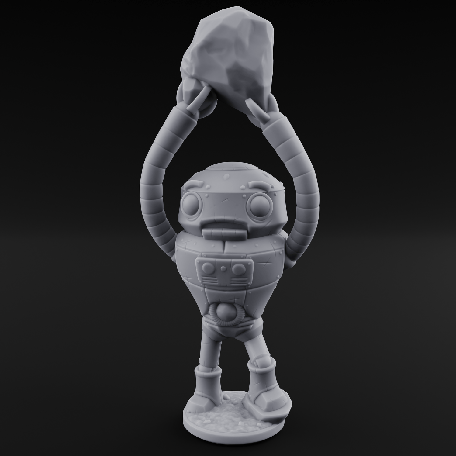 Lanky Armed Warforged Automaton B Miniature for Dungeons and Dragons, Pathfinder or other TTRPGs