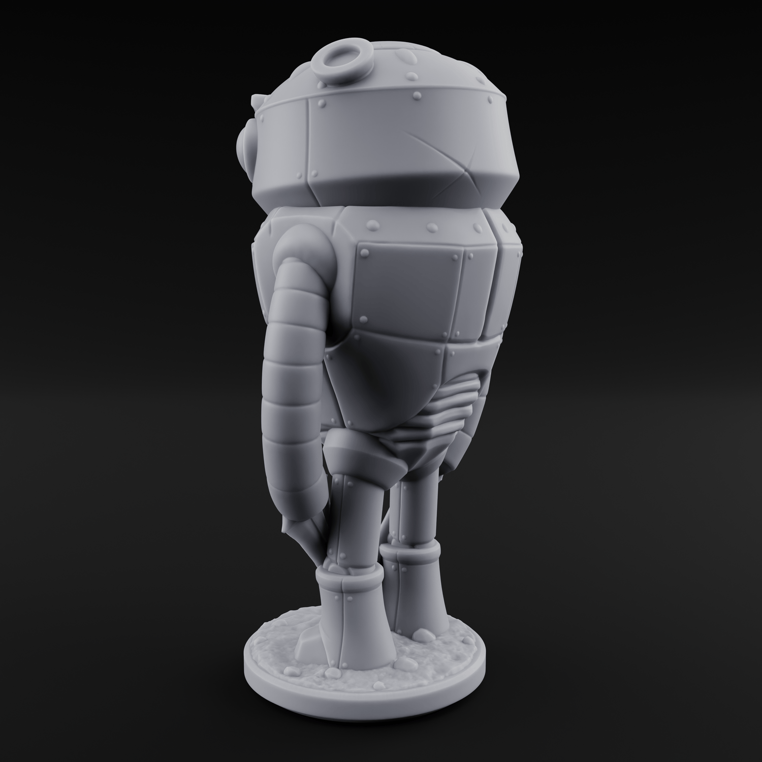 Lanky Armed Warforged Automaton C Miniature for Dungeons and Dragons, Pathfinder or other TTRPGs