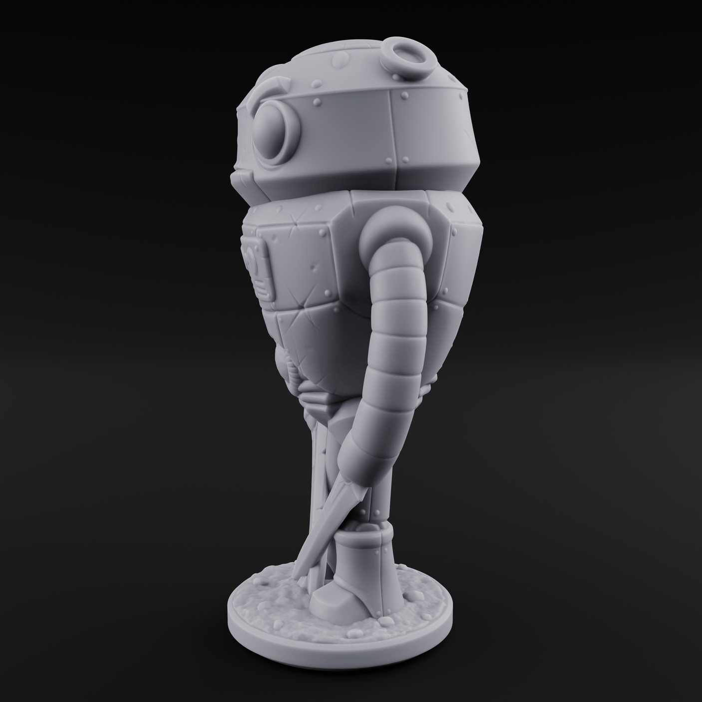 Lanky Armed Warforged Automaton C Miniature for Dungeons and Dragons, Pathfinder or other TTRPGs