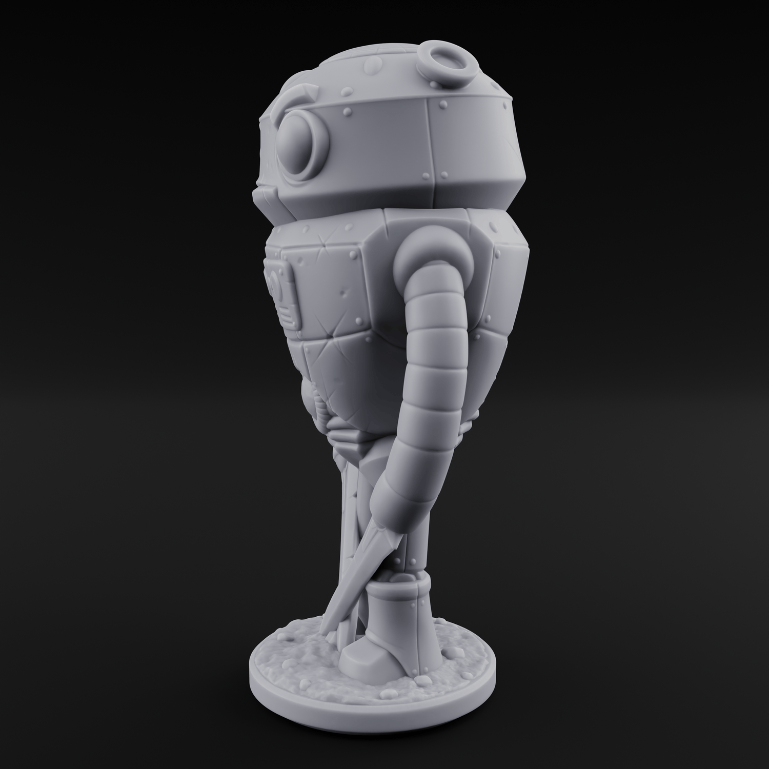 Lanky Armed Warforged Automaton C Miniature for Dungeons and Dragons, Pathfinder or other TTRPGs