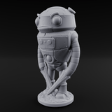 Lanky Armed Warforged Automaton C Miniature for Dungeons and Dragons, Pathfinder or other TTRPGs