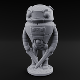 Lanky Armed Warforged Automaton C Miniature for Dungeons and Dragons, Pathfinder or other TTRPGs