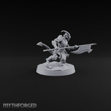 One Grounded, One Gliding Dragonborn Warriors — A