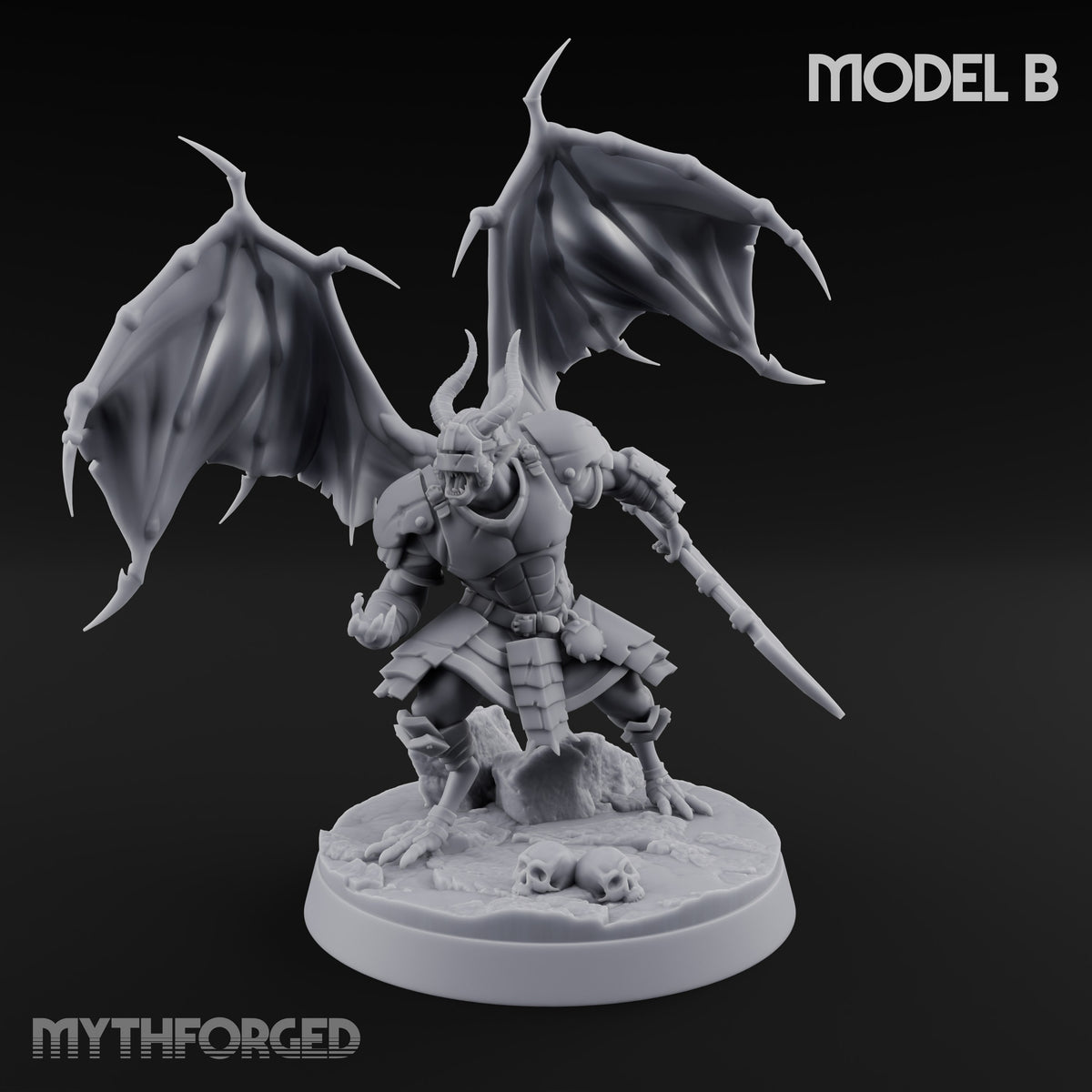 One Grounded, One Gliding Dragonborn Warriors — B