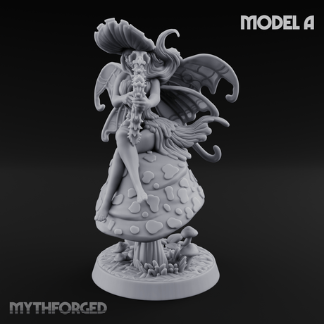 Harp Strumming Pixie Minstrels A Miniature for Dungeons and Dragons, Pathfinder or other TTRPGs