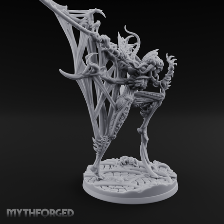 Wings Spread Menacing Phase Spider Matriarch Miniature for Dungeons and Dragons, Pathfinder or other TTRPGs