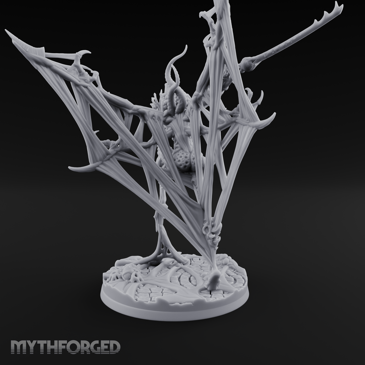 Wings Spread Menacing Phase Spider Matriarch Miniature for Dungeons and Dragons, Pathfinder or other TTRPGs