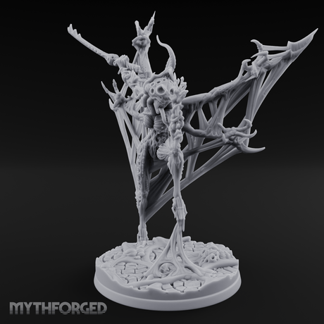 Wings Spread Menacing Phase Spider Matriarch Miniature for Dungeons and Dragons, Pathfinder or other TTRPGs