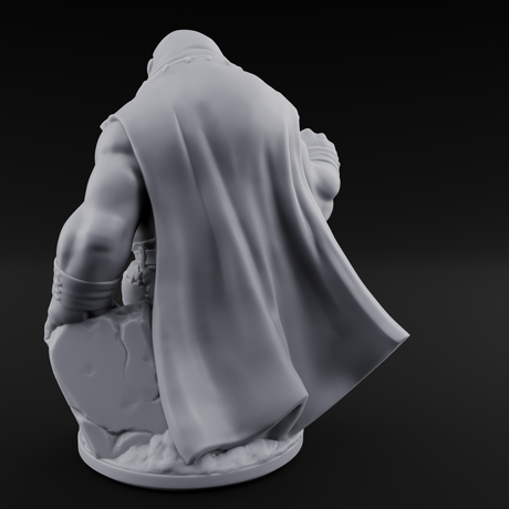 Grave Digging Ogre Brute Miniature for Dungeons and Dragons, Pathfinder or other TTRPGs