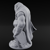 Grave Digging Ogre Brute Miniature for Dungeons and Dragons, Pathfinder or other TTRPGs