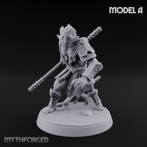 Shouldering The Blade Hadozee Warriors A Miniature for Dungeons and Dragons, Pathfinder or other TTRPGs