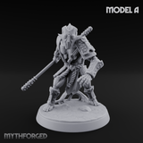 Shouldering The Blade Hadozee Warriors A Miniature for Dungeons and Dragons, Pathfinder or other TTRPGs