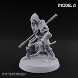 Shouldering The Blade Hadozee Warriors A Miniature for Dungeons and Dragons, Pathfinder or other TTRPGs