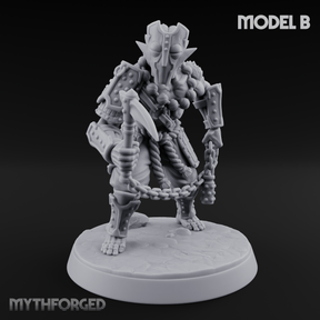 Shouldering The Blade Hadozee Warriors B Miniature for Dungeons and Dragons, Pathfinder or other TTRPGs