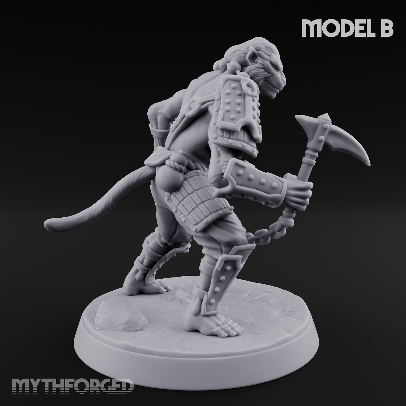 Shouldering The Blade Hadozee Warriors B Miniature for Dungeons and Dragons, Pathfinder or other TTRPGs
