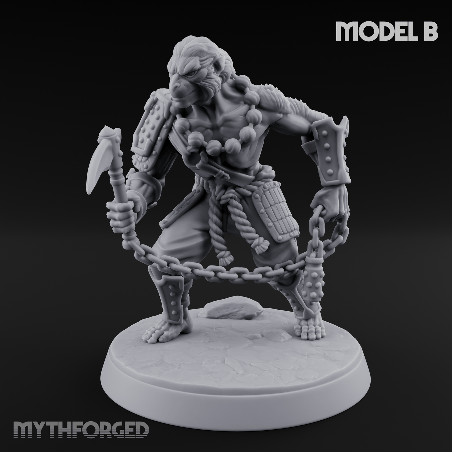 Shouldering The Blade Hadozee Warriors B Miniature for Dungeons and Dragons, Pathfinder or other TTRPGs