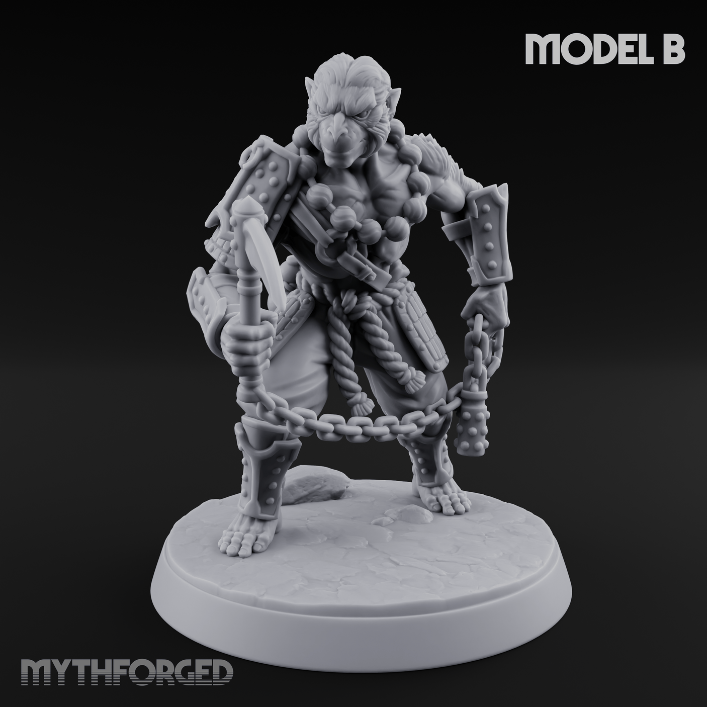 Shouldering The Blade Hadozee Warriors B Miniature for Dungeons and Dragons, Pathfinder or other TTRPGs