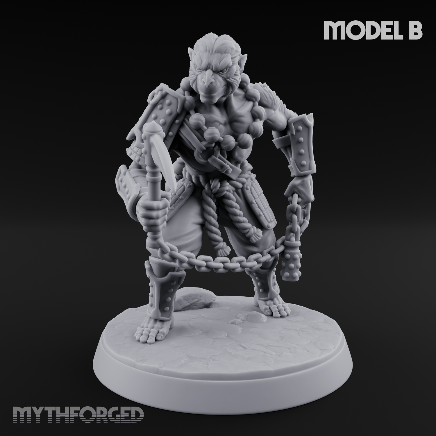 Shouldering The Blade Hadozee Warriors B Miniature for Dungeons and Dragons, Pathfinder or other TTRPGs