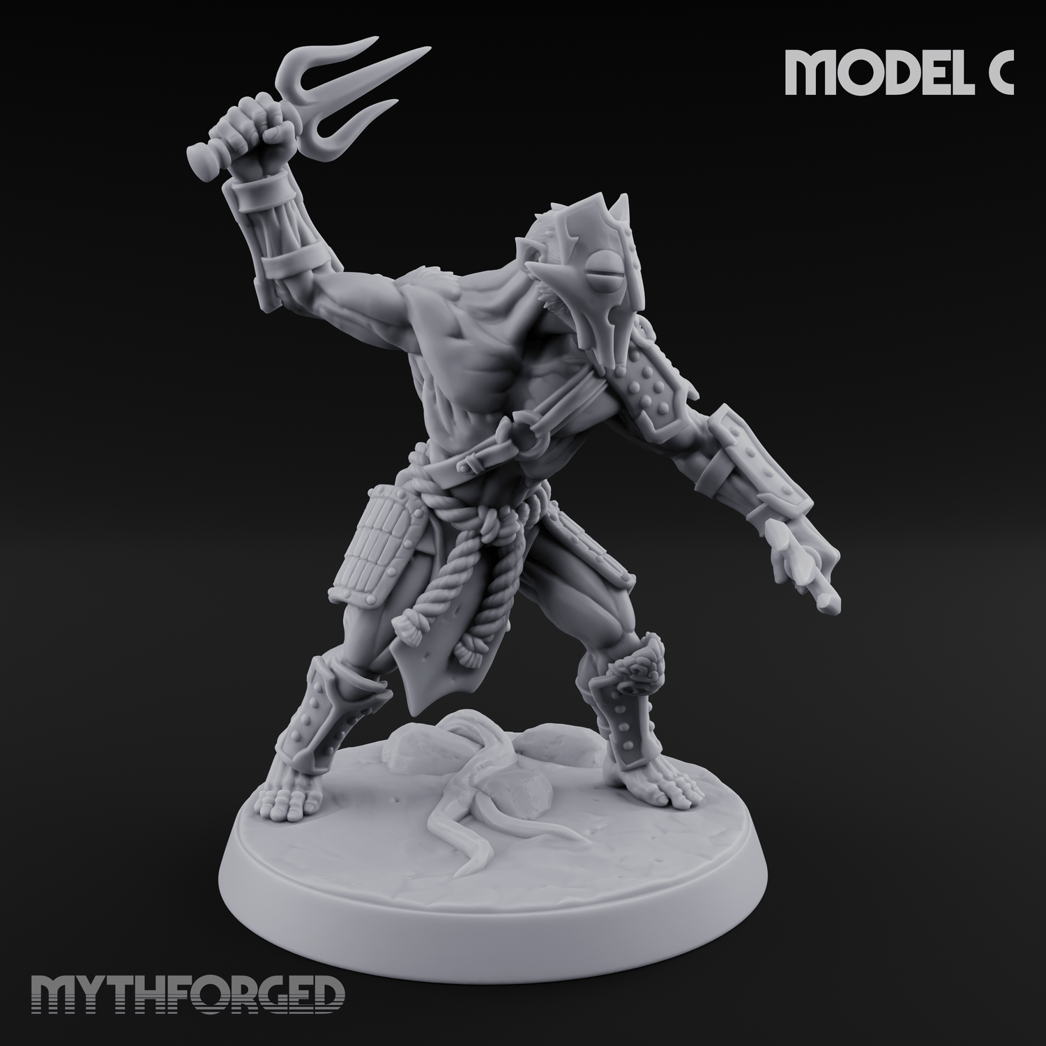 Shouldering The Blade Hadozee Warriors C Miniature for Dungeons and Dragons, Pathfinder or other TTRPGs
