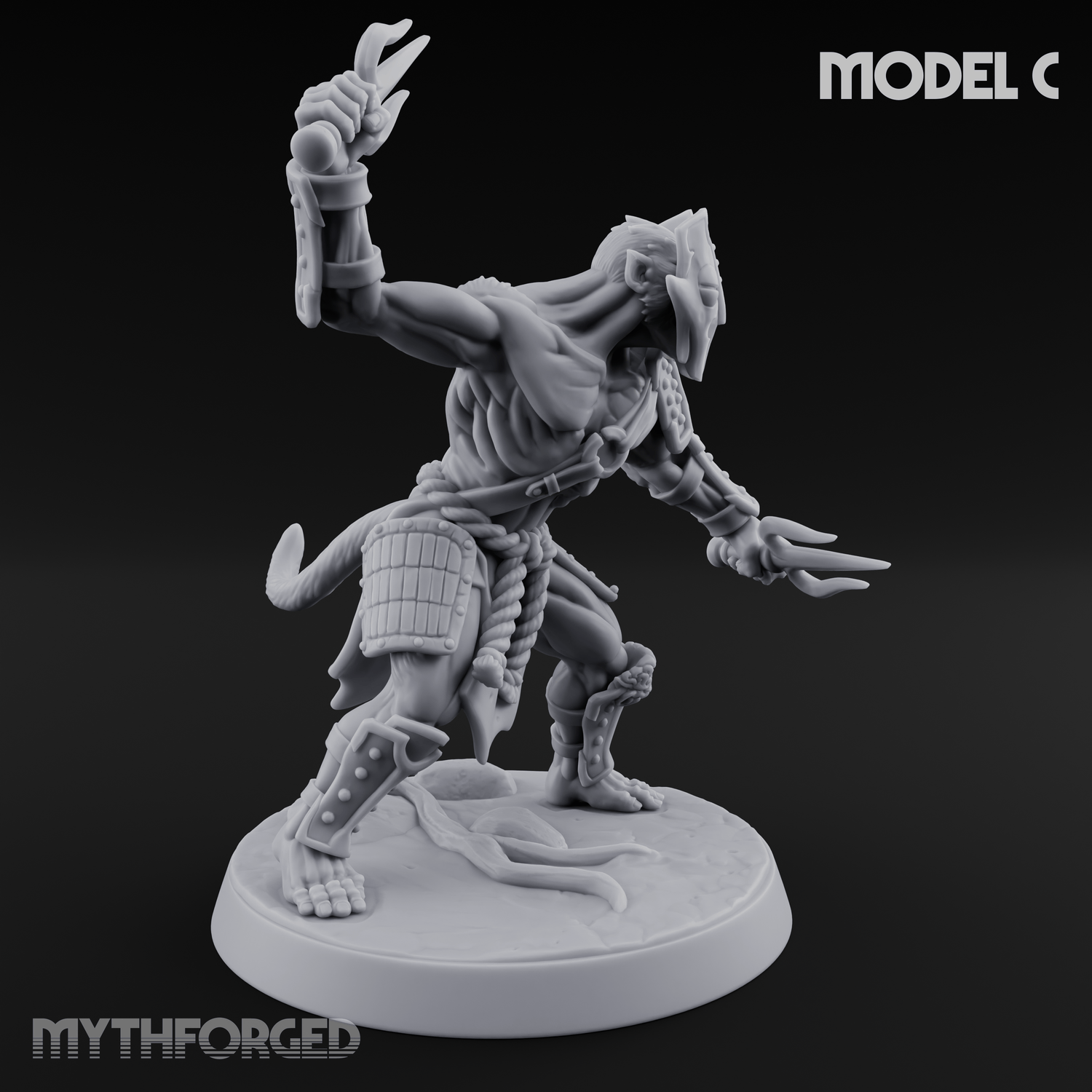 Shouldering The Blade Hadozee Warriors C Miniature for Dungeons and Dragons, Pathfinder or other TTRPGs
