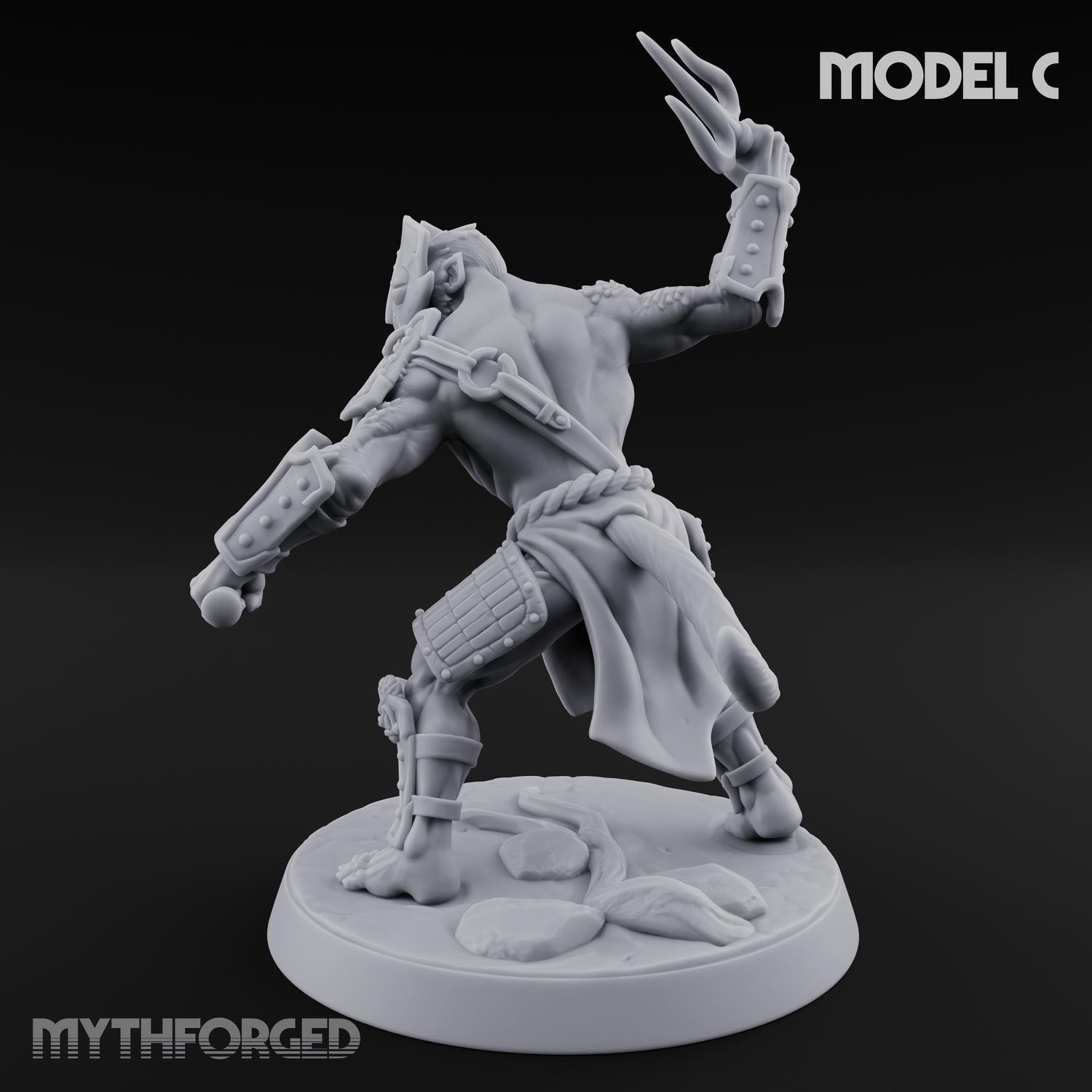 Shouldering The Blade Hadozee Warriors C Miniature for Dungeons and Dragons, Pathfinder or other TTRPGs