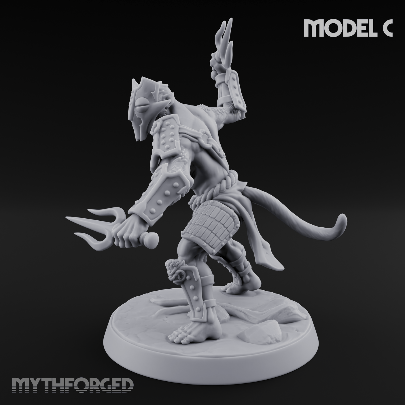 Shouldering The Blade Hadozee Warriors C Miniature for Dungeons and Dragons, Pathfinder or other TTRPGs