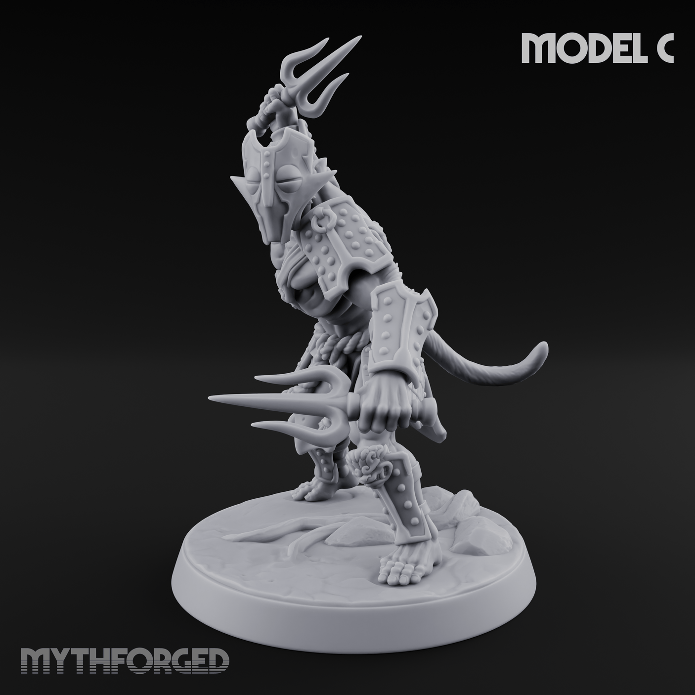 Shouldering The Blade Hadozee Warriors C Miniature for Dungeons and Dragons, Pathfinder or other TTRPGs