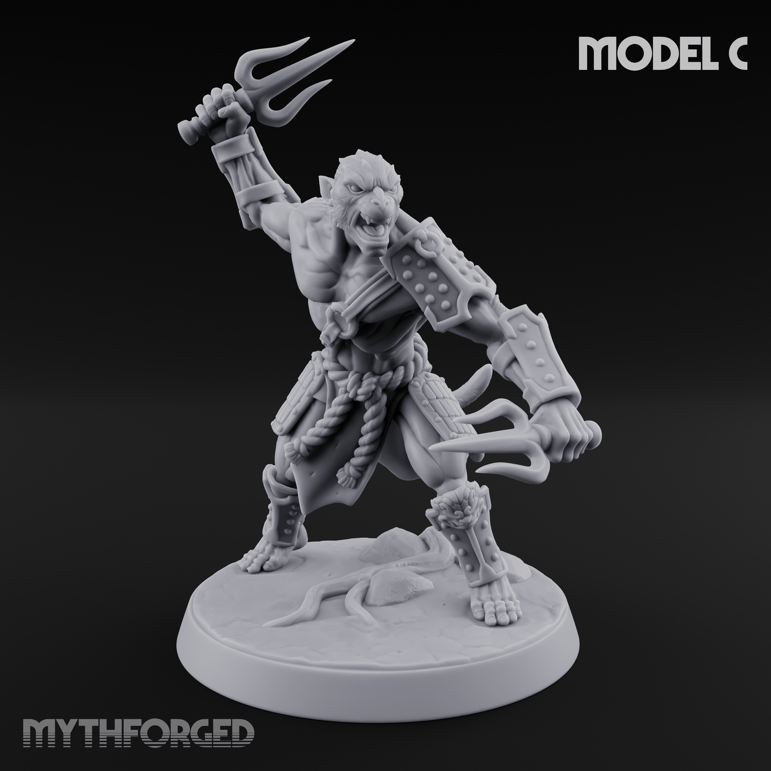 Shouldering The Blade Hadozee Warriors C Miniature for Dungeons and Dragons, Pathfinder or other TTRPGs