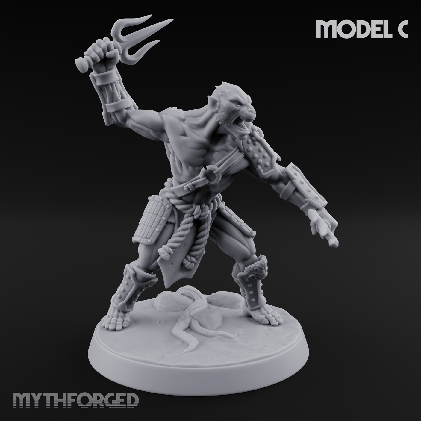 Shouldering The Blade Hadozee Warriors C Miniature for Dungeons and Dragons, Pathfinder or other TTRPGs