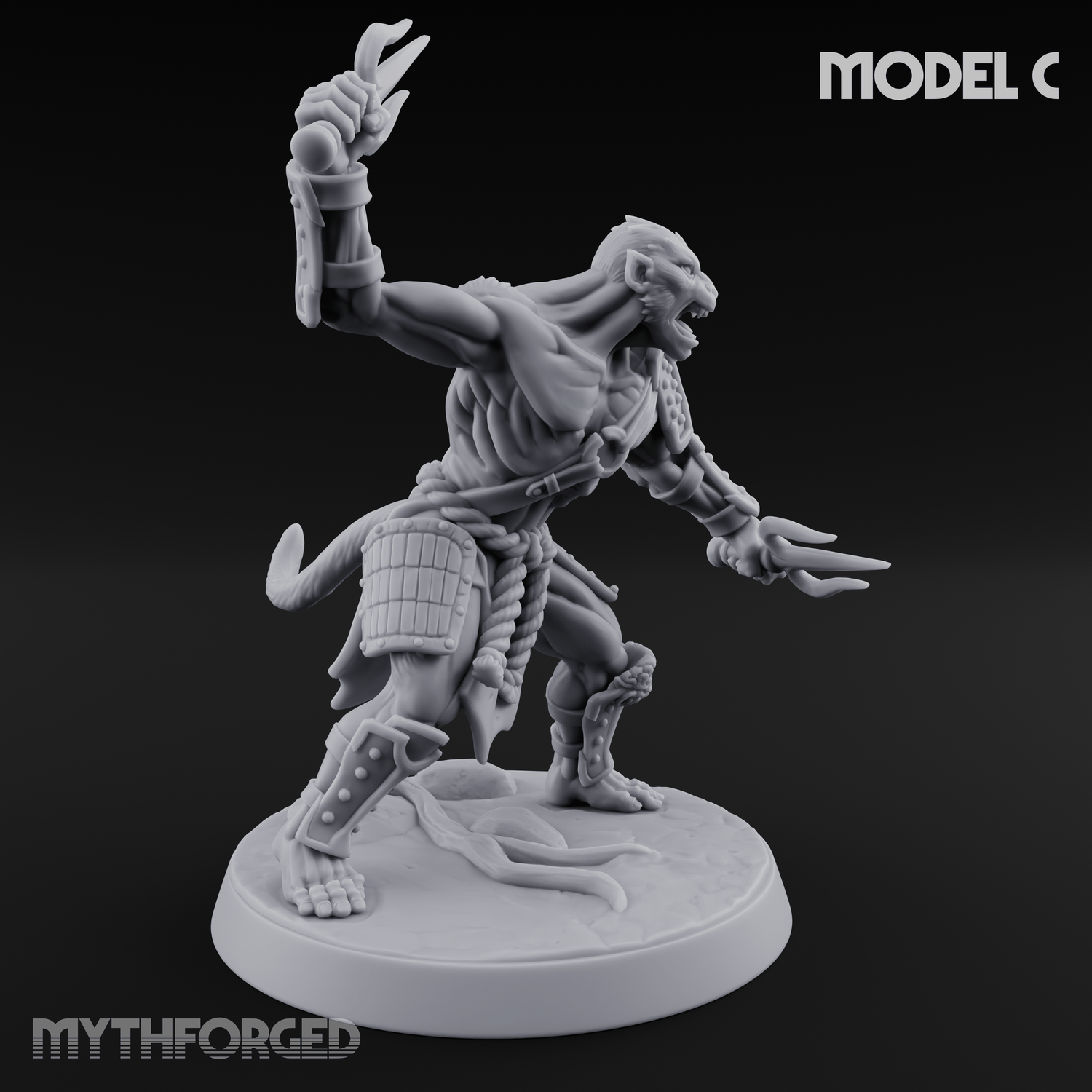 Shouldering The Blade Hadozee Warriors C Miniature for Dungeons and Dragons, Pathfinder or other TTRPGs